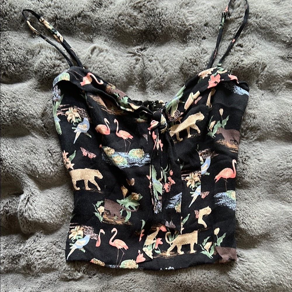 Reformation Lupe Top Animal Print